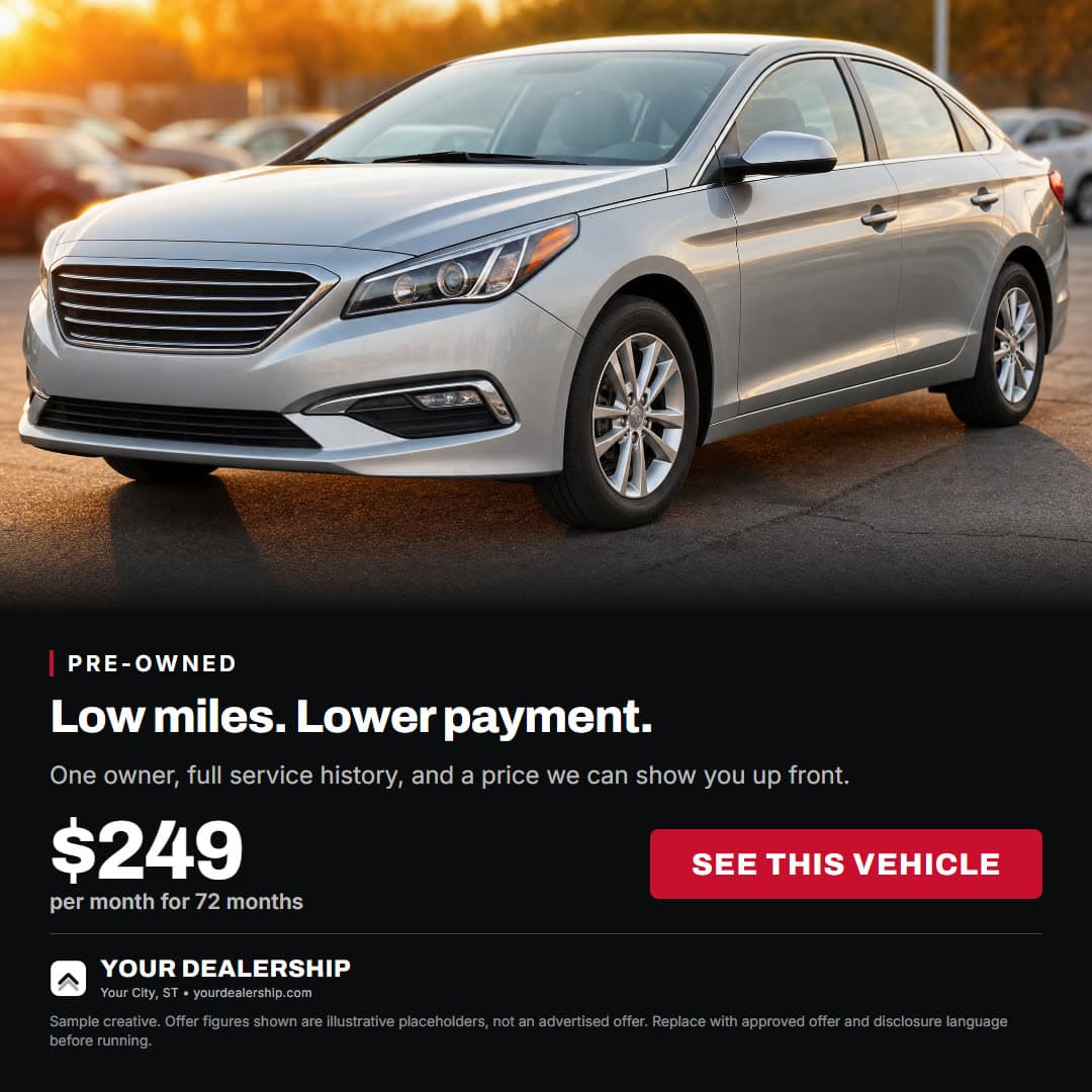 Sedan offer, Meta feed